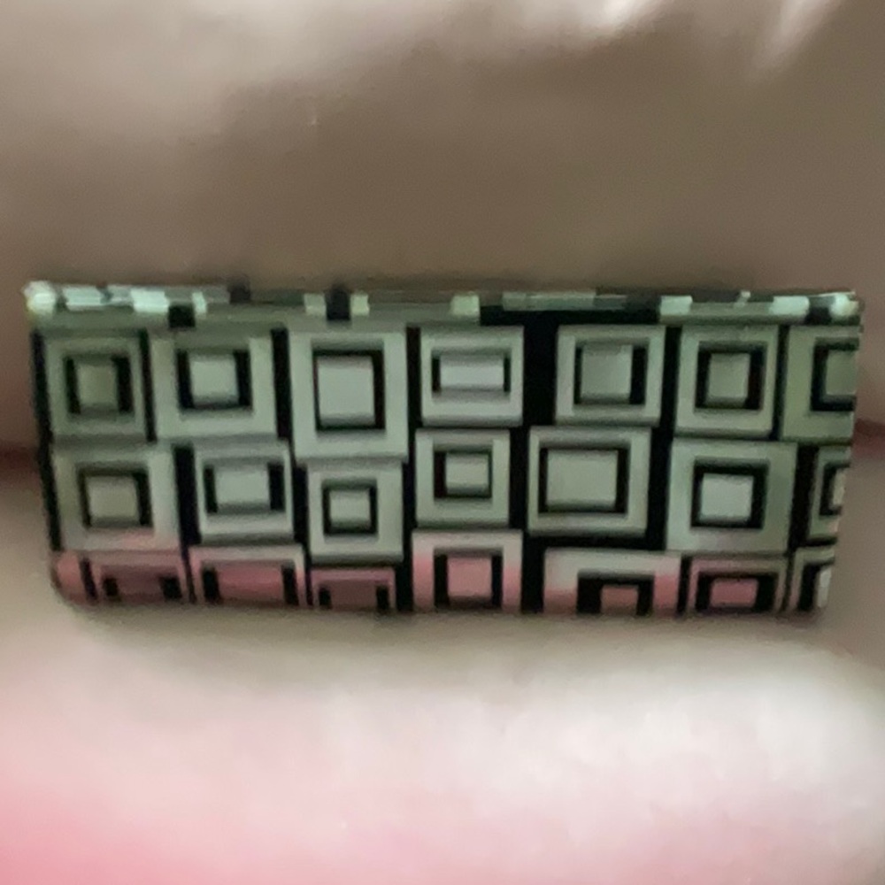 Geometric Black and Gray Clutch